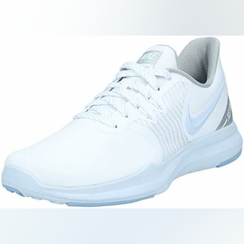 Nike White and Light Blue Season Training 8 Shoes